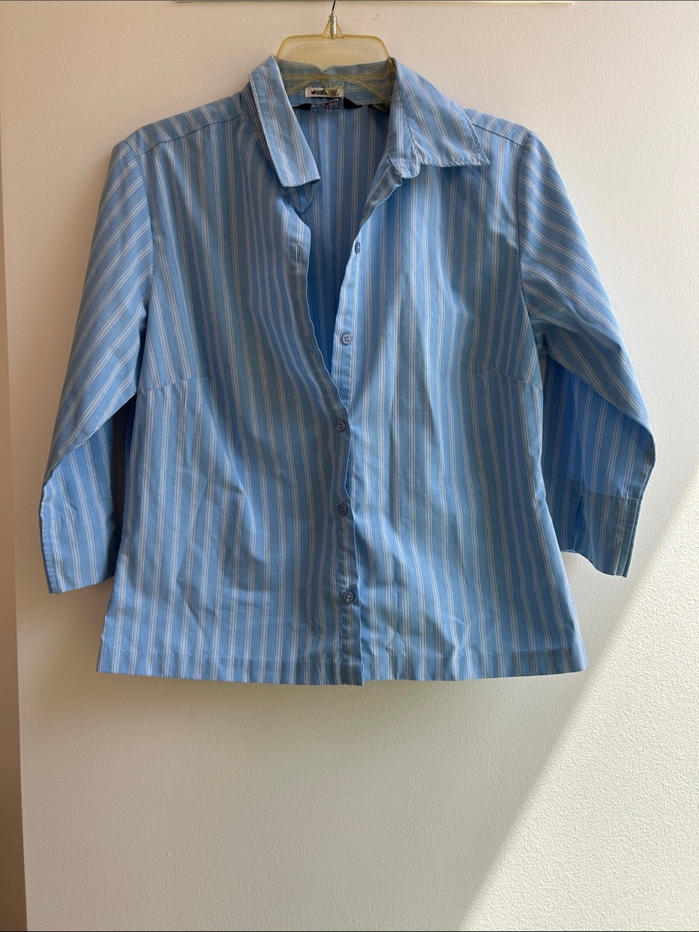 ALC ATLast Classic Striped Blue Button-Up Shirt